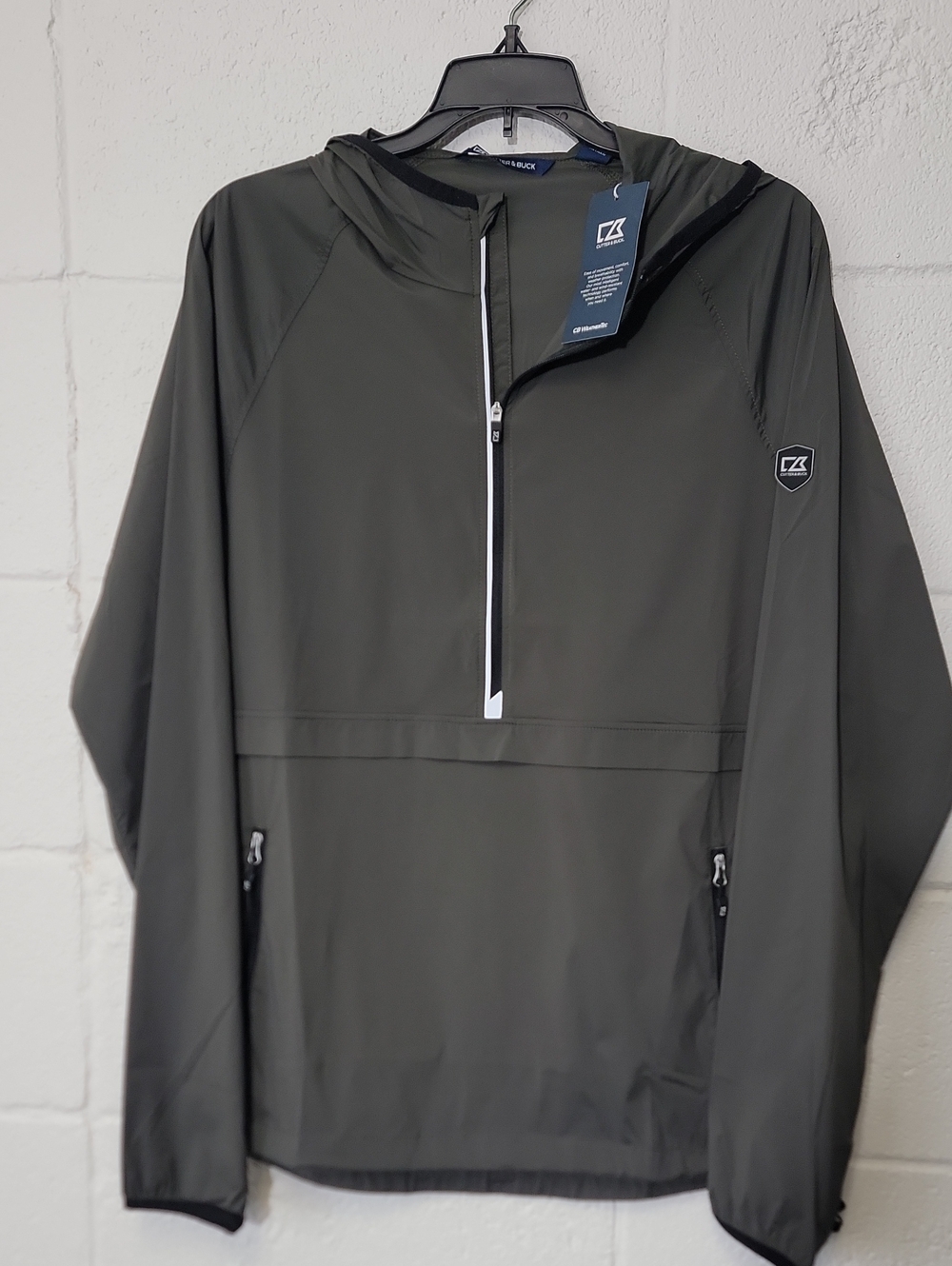 Cutter & Buck Men's Hooded Windbreaker - Olive
